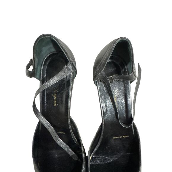 Women's Gray Low Heel Closed Toe Ankle Strap Shoes - Size: 8 1/2 - Picture 3 of 6